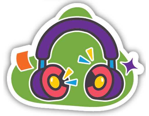 Colorful Illustration of headphones 