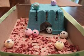 Pom Pom Pets en su casa. 