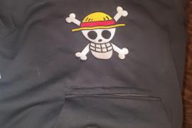 Bordé mi sudadera con capucha con ayuda en el laboratorio