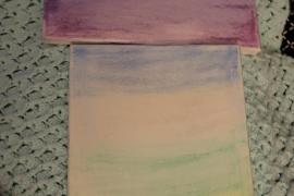 Estaba practicando la mezcla de colores y me inspiré en la puesta de sol