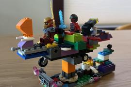Desi created a Speeder on a display stand