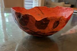 cuenco de papel maché