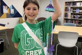 Wind chimes made of clay and beads