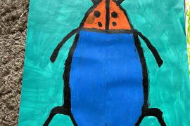 Kids paints similar to acrylics were used for this painting