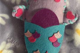 Felt mermaid with bling
