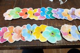 Watercolor Flower Wine Glass Markers