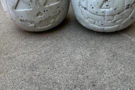 Concrete pumpkins