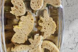 dinosaur shaped tea sandwiches