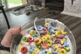 Cereal bowl candle 