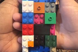 Cell phone made from Legos