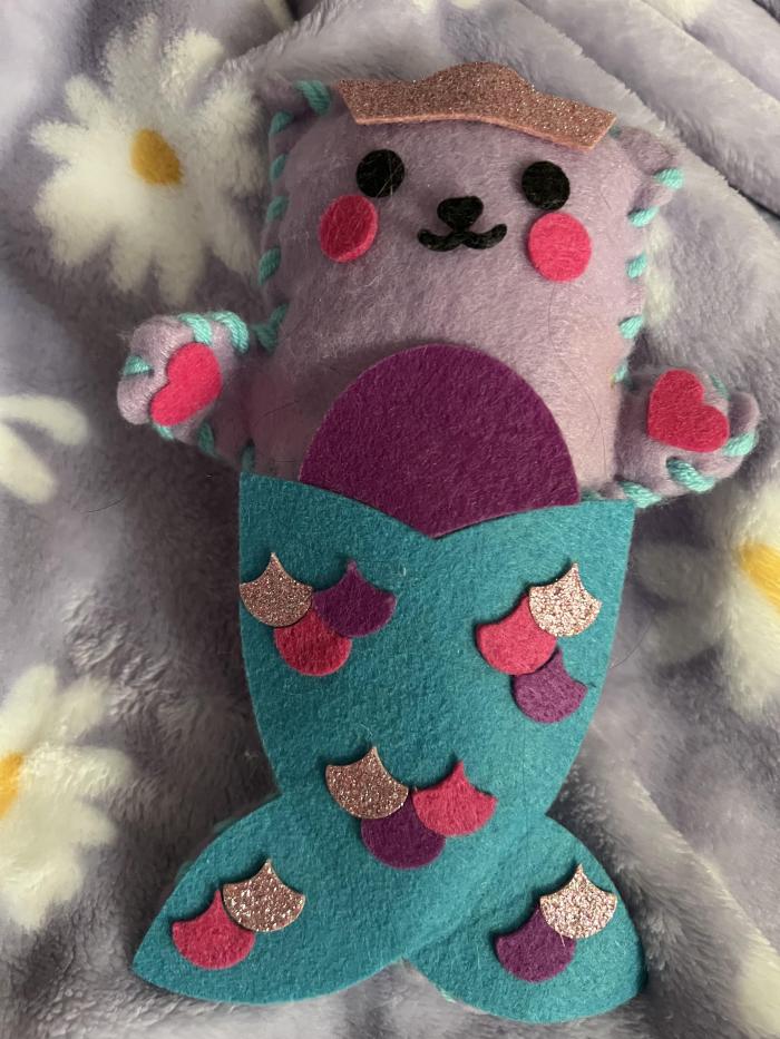 Felt mermaid with bling