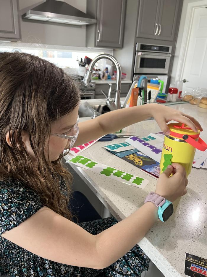 Making my bottle stand out with Gummy Bear shapes.