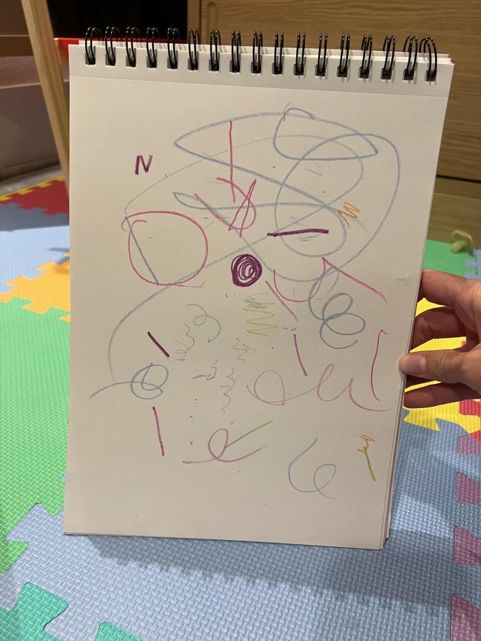 Crayons on drawing paper