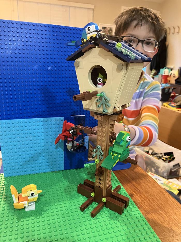 Casa y comedero Lego Bird Tree