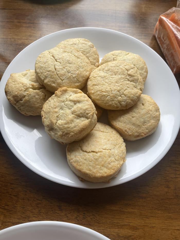 A plate of biscuits I made 