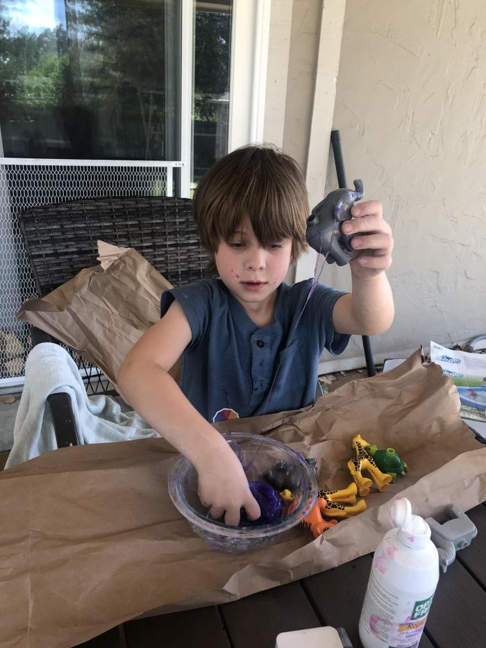 Making slime for the first time!