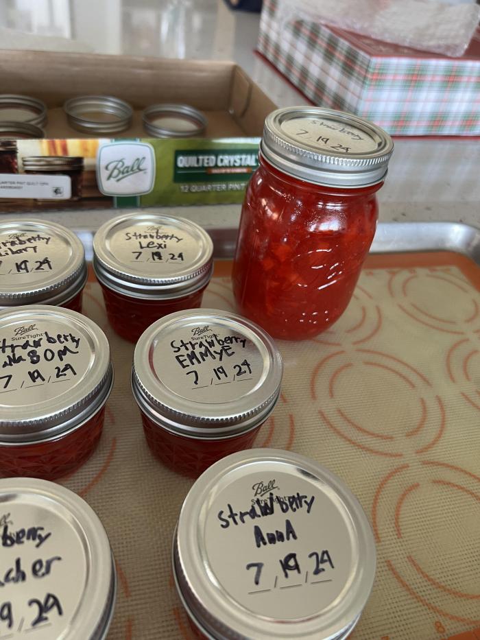 Completed Freezer Strawberry Jam 