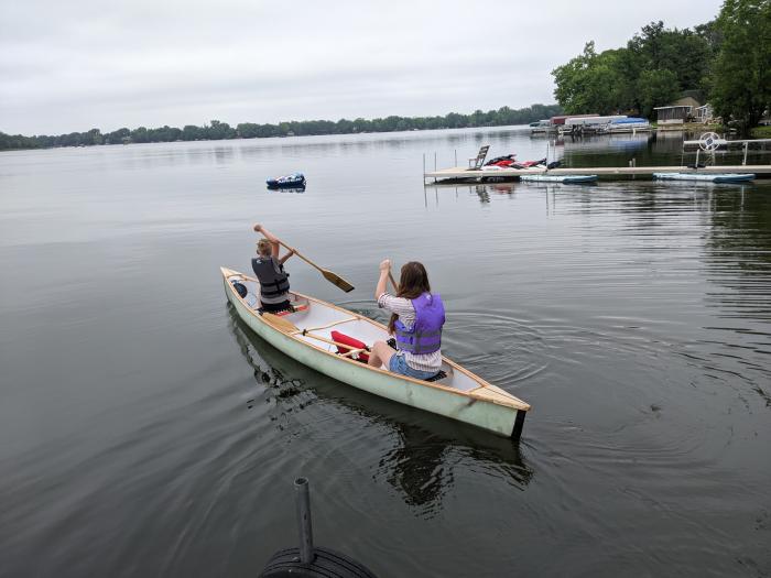 Canoa casera con fibra de vidrio