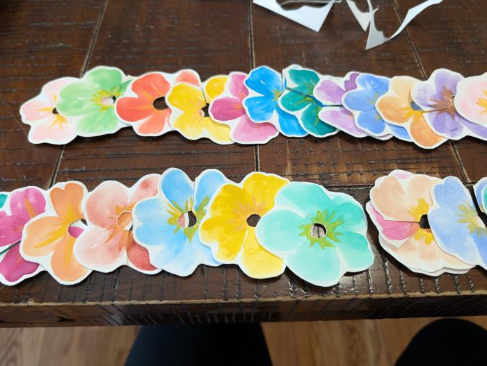 Watercolor Flower Wine Glass Markers