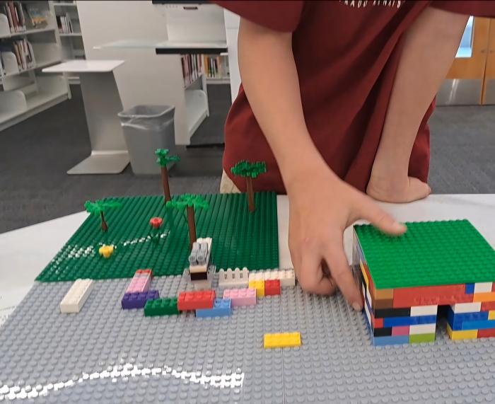 Tyqwan quería construir una casa de Lego que tuviera puertas por todos lados para recibir a sus amigos.  