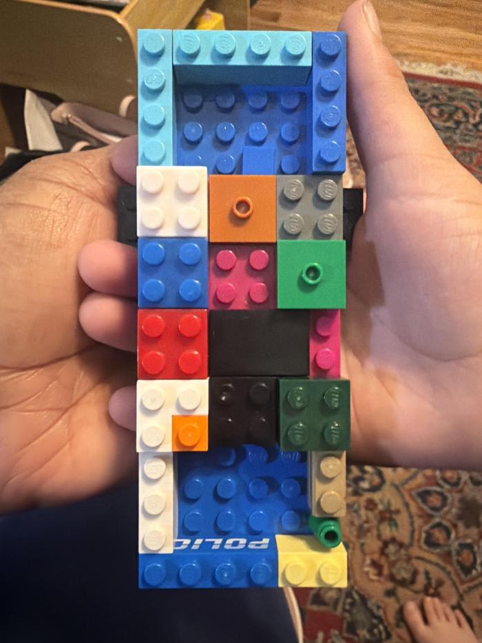 Cell phone made from Legos